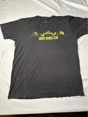 Animal Barbell Club Black Graphic T-Shirt Size Large